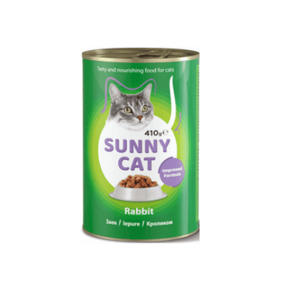 Храна за котки Съни кет, заек 410 гр.