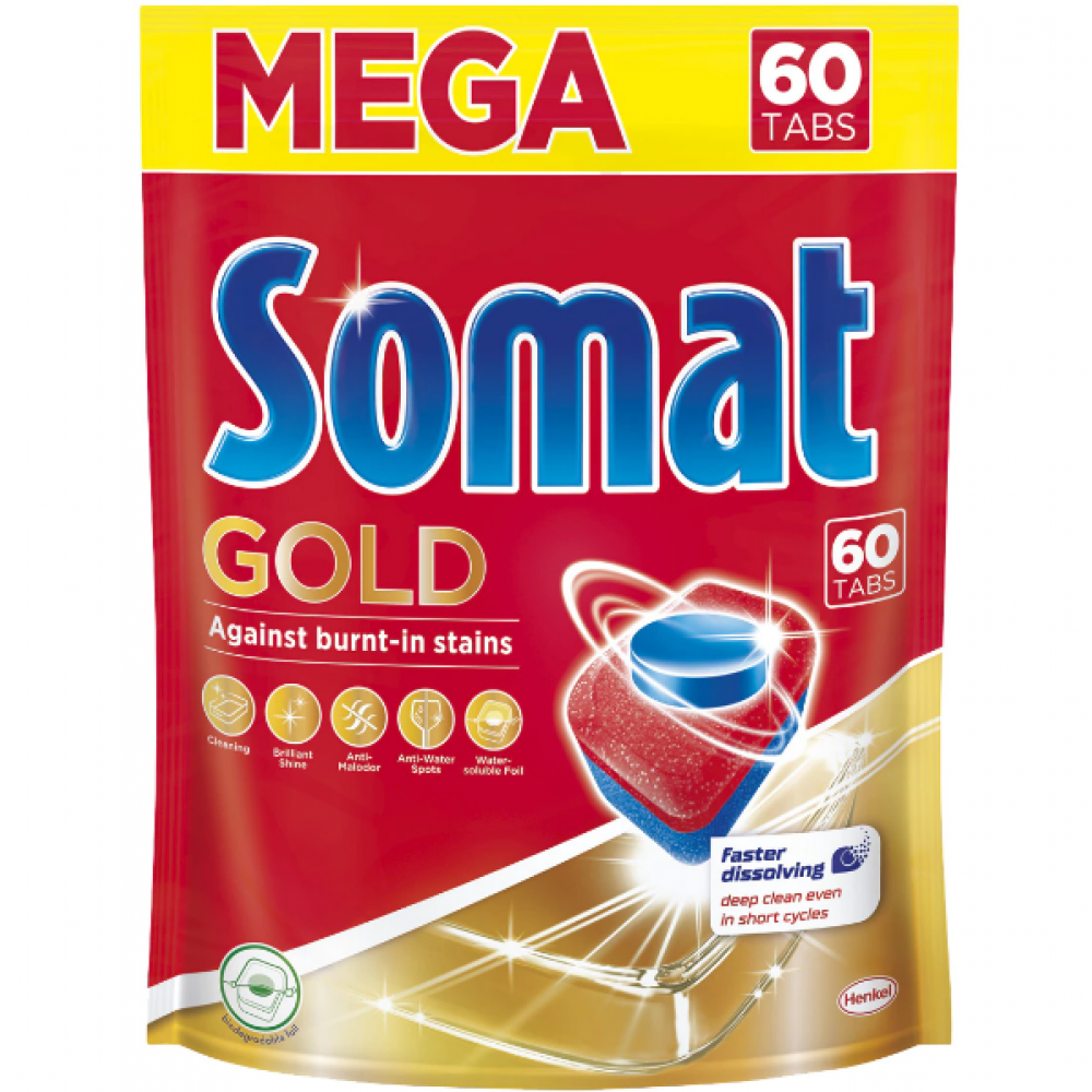Таблетки за съдомиялна Somat Gold, 60 броя