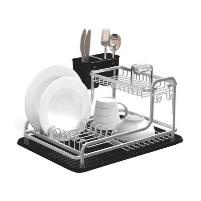 Brio сушилник за съдове сребрист