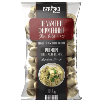 Пелмени фирмени 3 вида месо 1кг