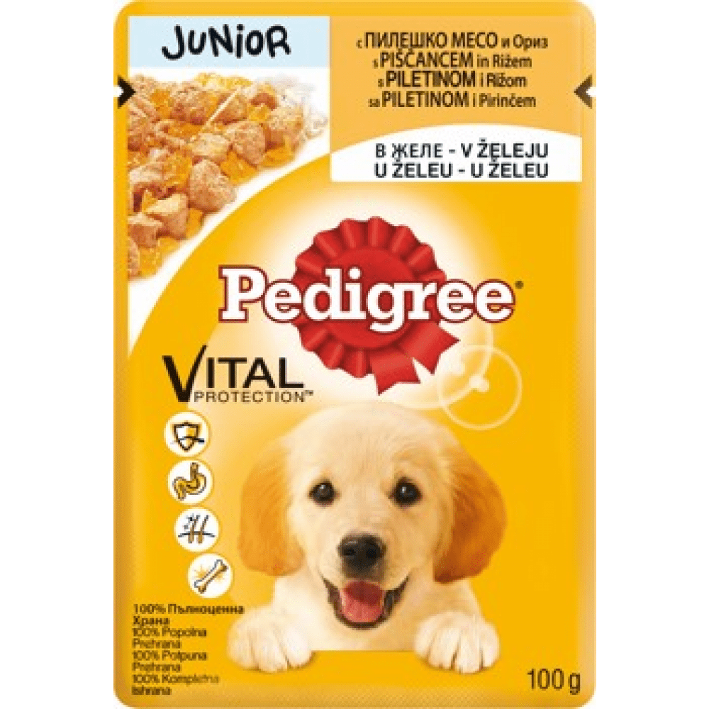 Храна Pedigree Pouch Junior Пилешко Месо 100гр