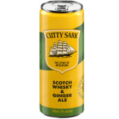 Коктейл Cutty Sark&Ginger Ale 5% 0.250л