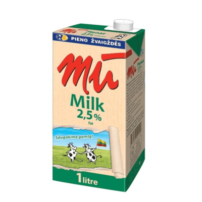 Прясно мляко 2.5% 1л му