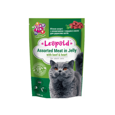Храна leopold коте говеждо в желе 100гр
