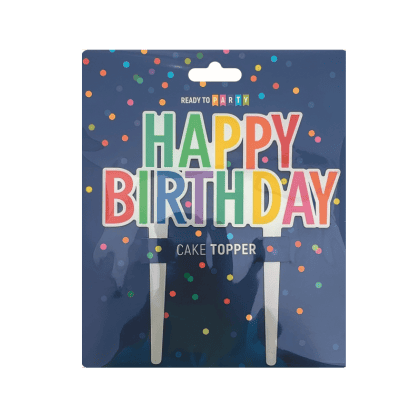 Топер за торта-цветен-14х7см-1бр