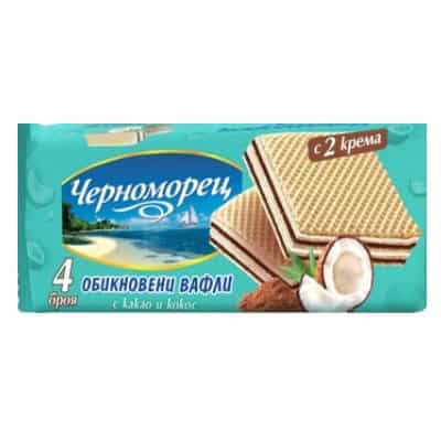 Вафли черноморец какао и кокос 4бр/98гр