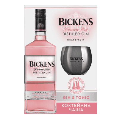 Джин Bickens Premium Pink 0.7л + чаша