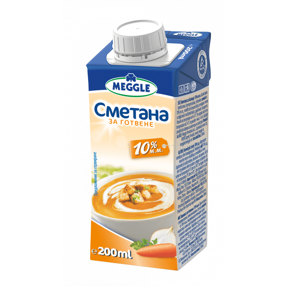 Сметана Meggle за готвене 10%, УХТ 200 мл.