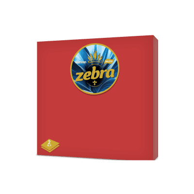 Червени салфетки Zebra Gold 35бр