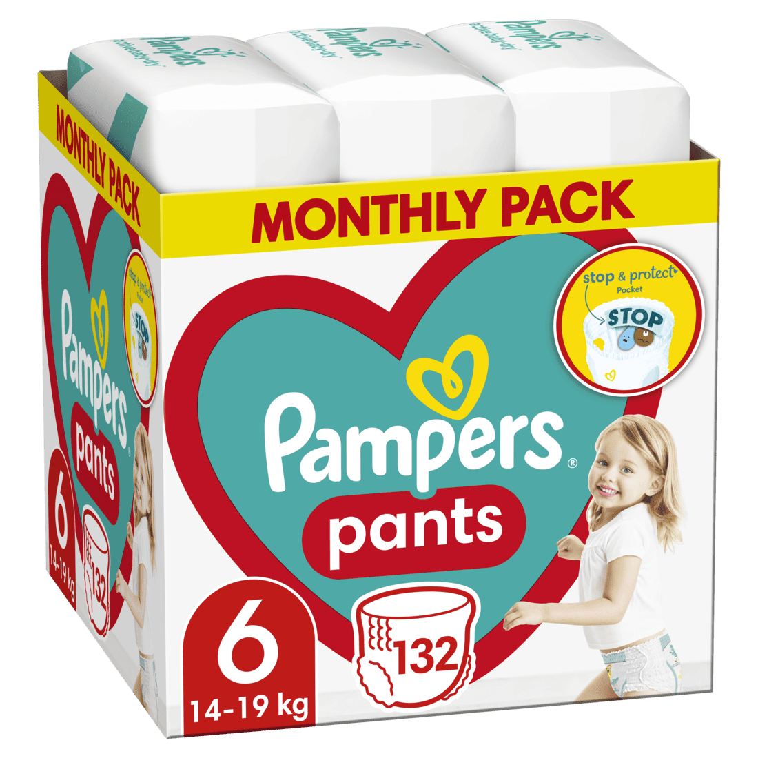 Гащички Pampers MSB S6 132бр