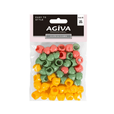 Мъниста за коса agiva pro зелени 1см 50бр