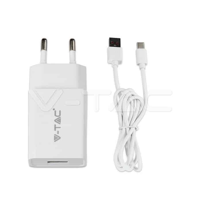 Сет за Бързо Зареждане Type C USB Бял