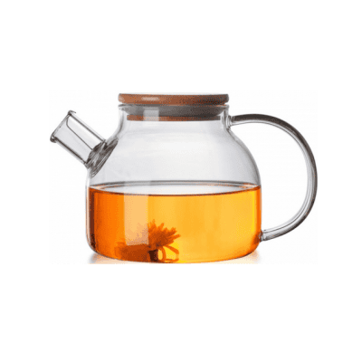 Brio стъклен чайник с бамбуков капак 1 л