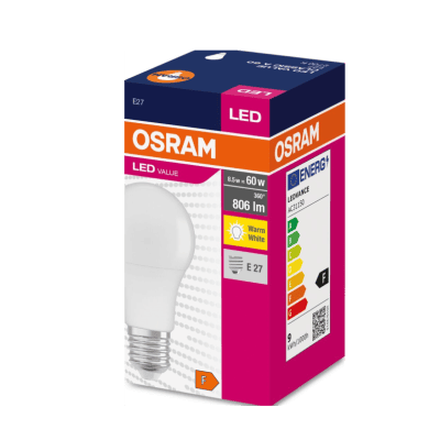 Led крушка 806lm/827 Е27  жълта светлина