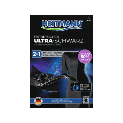 Цвет.кърпички Heitmann за черно пране 6бр