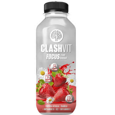 Вода Clashvit focus ягода/лайка 0.475л