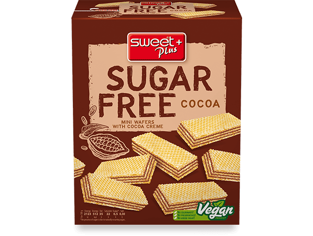 Вафли мини Sugar free с какаов крем 180гр