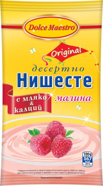 Нишесте Dolce Prima Малина Мляко+Калций70г