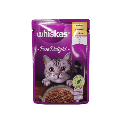 Храна Whiskas Pouch Pure Delight Пиле 85гр