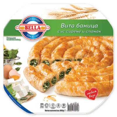 Вита баница Bella със спанак и сир. 800гр 