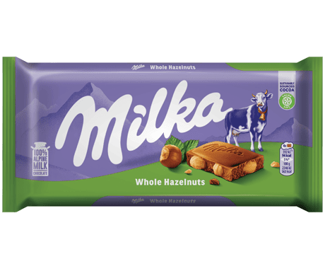 Шоколад Milka Цели Лешници 100гр