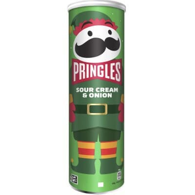 Чипс Pringles коледен сметана и лук 185гр