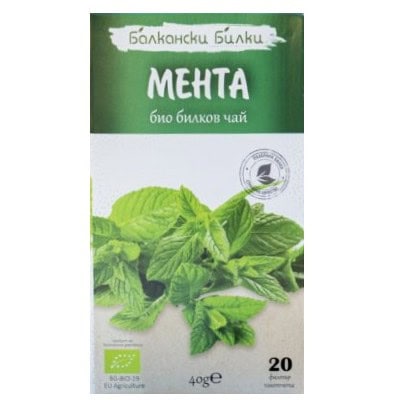 Био билков чай Балкански билки с мента 40г
