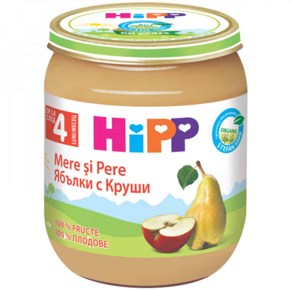 Био Пюре Hipp Круша и Ябълка 125гр