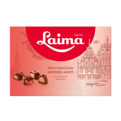 Бонбони в кутия в млечен шоколад 215гр