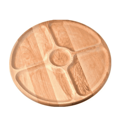 Поднос въртящ от бук мезета