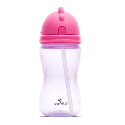 Спортна бутилка със сламка pink/purple