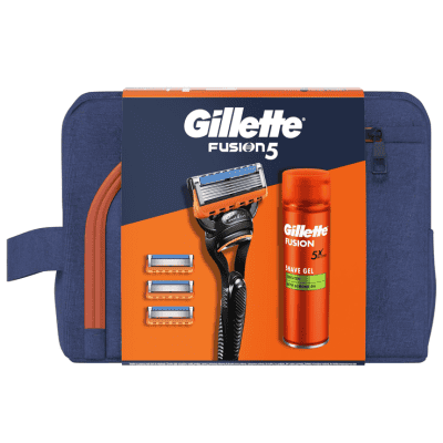 К-т Gillette самобр.Fusion 4н.+гел+несесер