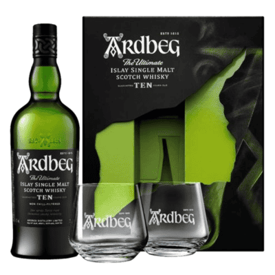 Уиски Ardbeg 10год. 0.7л + 2 чаши