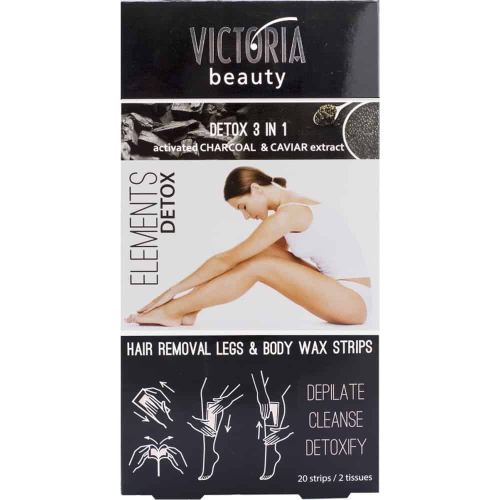 Депил.ленти за тяло Victoria Charcoal 20бр