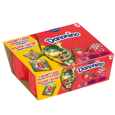 Danonino ягода/череша/малина 6x50гр