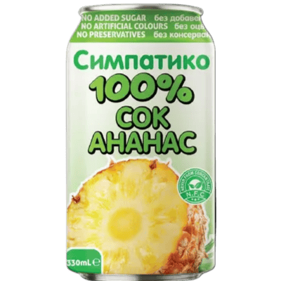 Simpatico 100% ананас 330мл