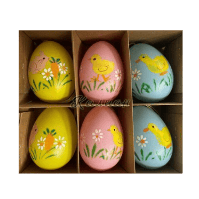 К-т великденски яйца pvc 6бр