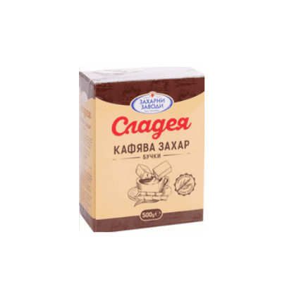 Кафява захар на бучки Сладея 500гр