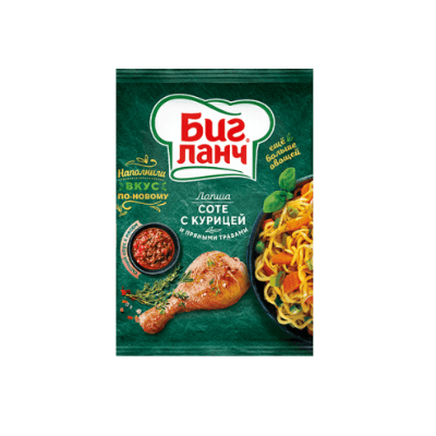Спагетини Биг Ланч пиле 75 гр