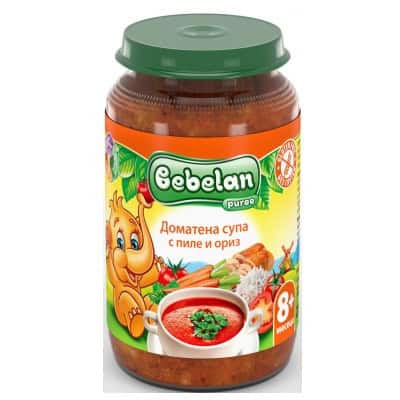 Пюре Bebelan Доматена Супа/Ориз 8м+ 220гр