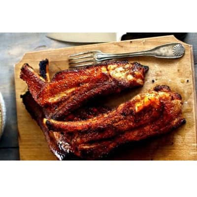 Свински гърди марин. без кост печени