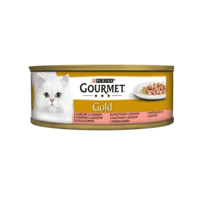 Храна Gourmet gold, сьомга и пиле 85 гр.