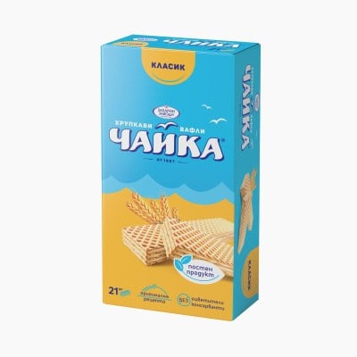 Вафли чайка класик 21бр 525гр