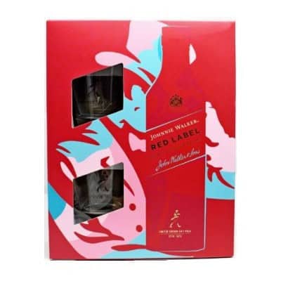 Уиски Johnnie Walker 0.7л + 2 ниски чаши