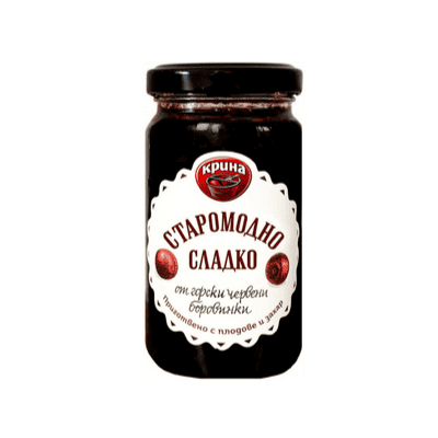 Сладко от червени боровинки Крина 245 гр