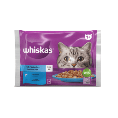 Храна Whiskas Pouch Рибни Ястия 4 х 85 гр