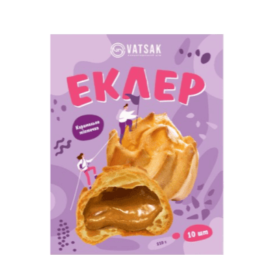 Еклери с карамелен крем 210гр Vatsak