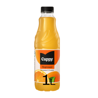 Плодова напитка Cappy портокал 1л PET