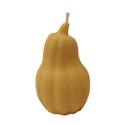 Свещ тиква плоска жълта аромат тиквен пай