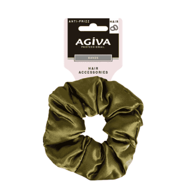 Ластик скрънчи agiva pro сатен т.зел. 13см